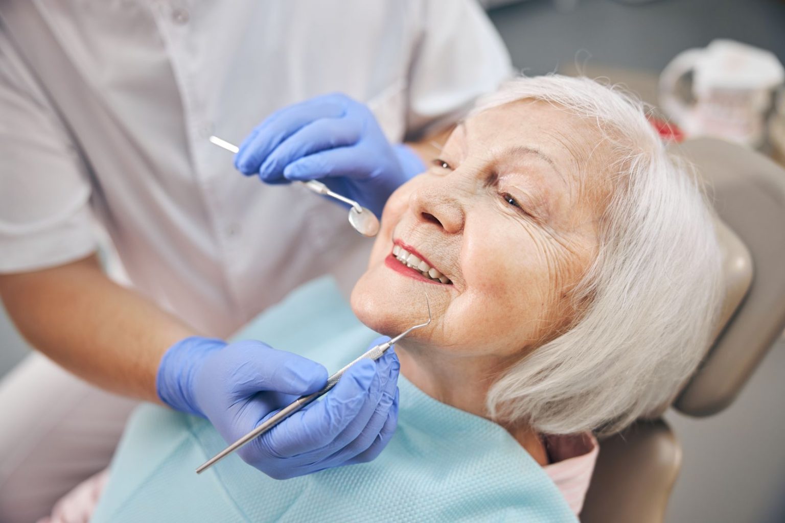 dental check-up elderly lady